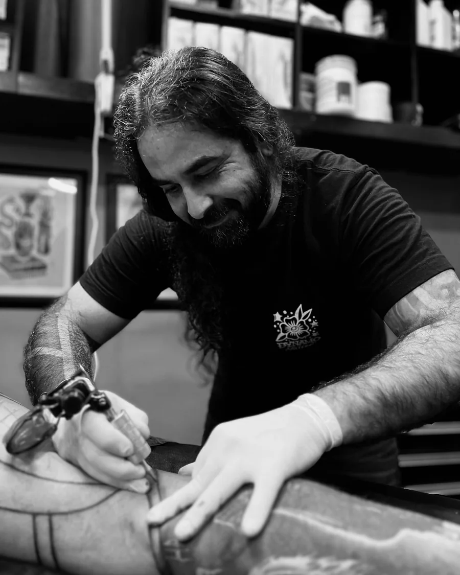 Dori, tattoo artist at DYNAMO in Old Jaffa