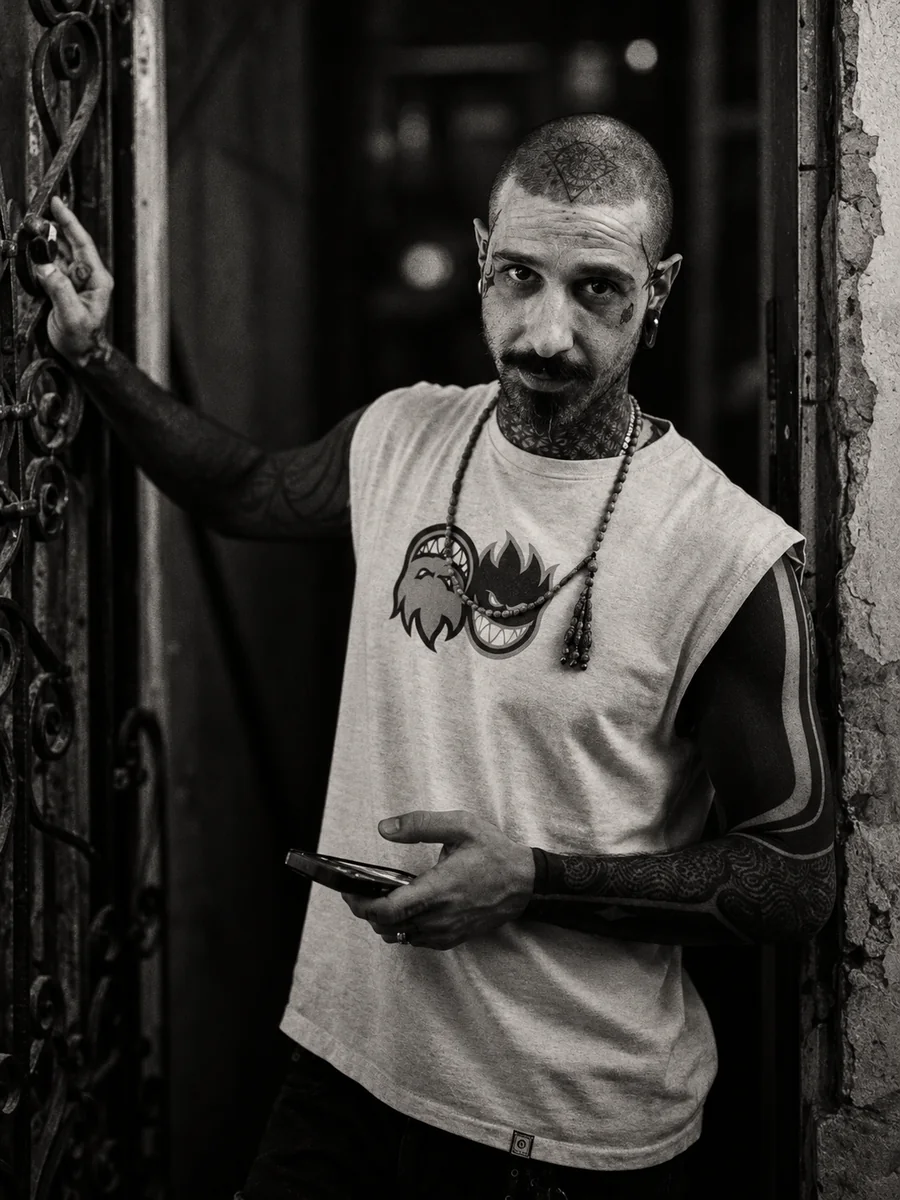 Yonatan, tattoo artist at DYNAMO in Old Jaffa